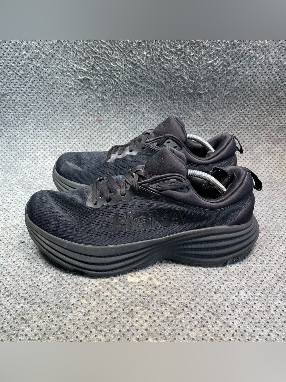 Hoka One One Bondi 8 Black Wide Running Shoes Size 11.5 Men’s